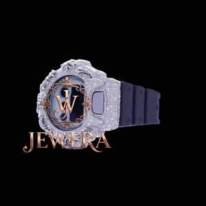 Reloj de Pulsera de Lujo con Diamantes de Imitación en Goma Morada Mossinate de Primera Calidad, Elegante Reloj de Pulsera con Diamantes de Imitación en Goma Blanca Mossinate - Product Image 2