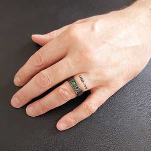 แหวนโรงเรียน BOJ รุ่น 005 แหวนเงินประดับเพชรแบบสั่งทำพิเศษสำหรับรับปริญญา แหวนมหาวิทยาลัยและแหวนชั้นเรียนสำหรับทุกเพศ เป็นของขวัญสำหรับงานปาร์ตี้ - Product Image 6