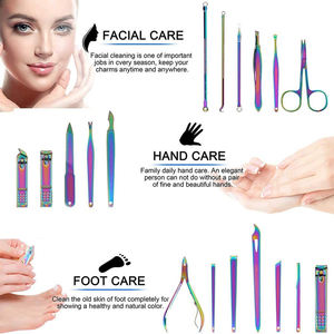 ชุดอุปกรณ์ทำเล็บมือเล็บเท้าสแตนเลสชุดดูแลเล็บมืออาชีพ CE ISO - Product Image 3