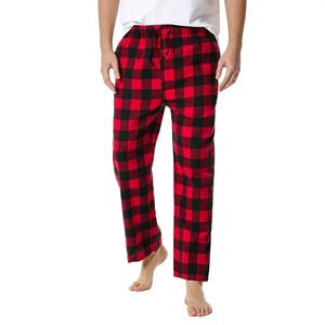 <b>Men's</b> Casual Heavyweight Space Flannel Straight-Leg Pants Brushed Finish <b>Elastic</b> Drawstring Black Cuffed <b>Trousers</b> <b>for</b> <b>Men</b> - Product Image 1