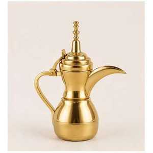 Elegant Gold Arabic <b>Coffee</b> <b>Pot</b> Traditional <b>Metal</b> Dallah Middle Eastern Hospitality Serving <b>Pot</b> Luxury Kettle - Product Image 3