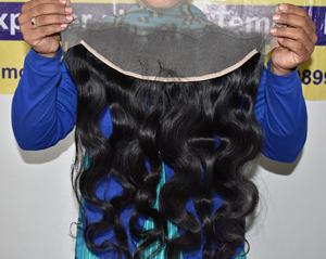 Vendeurs en gros de cheveux non transformés à cuticule alignée brut vierge indien birman armure de cheveux humains Bodywave 13*6 cheveux humains frontaux - Product Image 3