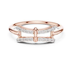 แหวนทองคำ 14K ประดับเพชรทรงบริลเลียนต์ 0.12 กะรัต เพาะเลี้ยงในห้องปฏิบัติการ สำหรับผู้หญิง |   ชุดเจ้าสาวหรูหราที่ได้รับการรับรองจาก IGI |   เพชรใหม่ - Product Image 2