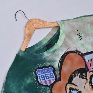 Camiseta de Mujer con Estampado de Pato, Tie Dye, Ecológica, Personalizable, Cuello Redondo, Estilo Urbano, Holgada, Manga Corta, 100% Algodón - Product Image 4