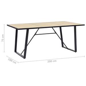 Table à manger en chêne avec structure noire - Product Image 5