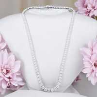 Collier chaîne à maillons minimaliste de luxe, coupe brillante, en argent sterling 925 plaqué argent, moissanite certifiée IGI, pour homme et femme