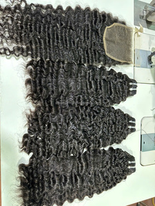 Peluca de Cabello Humano al por Mayor 16x4 con Encaje Francés HD, Larga, Color Marrón Miel con Reflejos, Rizado Profundo - Product Image 3