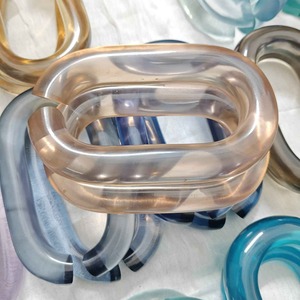 โซ่เรซิ่นทำมือ โปร่งใส ใสสะอาด ดีไซน์เรียบง่าย น้ำหนักเบา - Product Image 1