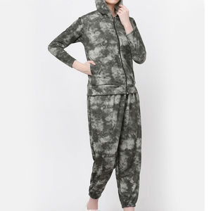 Vêtements décontractés respirants de haute qualité pour femmes, ensemble de survêtement tie-dye personnalisé avec logo, ensemble de survêtement tie-dye en sublimation, coton et polyester - Product Image 5