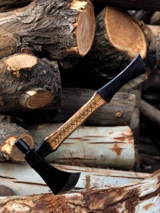High Quality Industrial Grade Carbon Steel Blade Hatchet <b>Axe</b> Wood <b>Handle</b> Outdoor Forged Camping Tool with Protective Cover. - Product Image 3