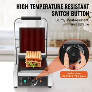 Grill Elettrico Professionale 1800W in Acciaio Inox per Panini, Uso Esterno, Piastra per Sandwich con Controllo della Temperatura - Product Image 5
