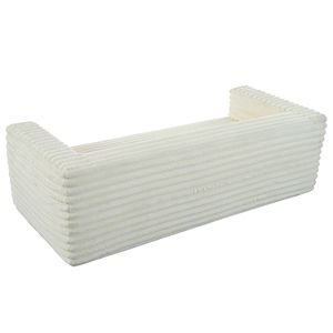 โซฟาผ้ากำมะหยี่ทันสมัย 89 รุ่น 3 ที่นั่ง พร้อมที่วางแขนทรงเหลี่ยม หรูหรา นุ่มสบาย โซฟาห้องนั่งเล่นเนื้อผ้านุ่มพิเศษ เหมาะสำหรับพื้นที่ขนาดเล็ก - Product Image 5