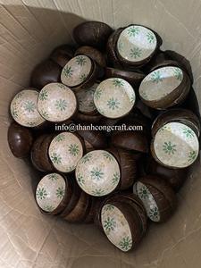 Bol en nacre écologique en gros de noix de coco sur demande bol en nacre de noix de coco naturelle faite à la main - Product Image 3