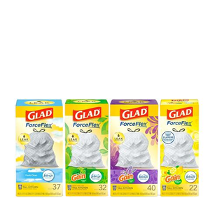 Glad ForceFlex Tall Kitchen Trash <b>Bags</b>, 13 Gallon, Gain Lavender, 80 Count (Package May Vary) - Product Image 3