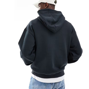 Sudadera con Capucha para Hombre, Estilo Informal, Corte Regular, Color Sólido, Estilo Urbano, Oversize, Forro Polar, Hip-hop, 100% Algodón, con Bolsillo - Product Image 3