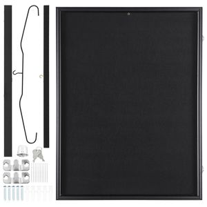 Large Lockable Sport Jersey <b>Shadow</b> <b>Box</b> 24 X 32 X 1.5 in 98% UV Protection Display Case with PC Glass Hangers - Product Image 1