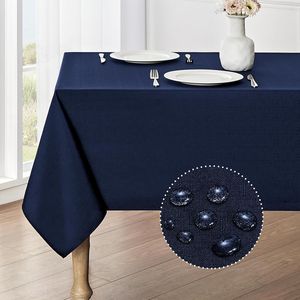 2 Pack 52x70 Inch <b>Rectangle</b> <b>Tablecloth</b> Water-Resistant Wrinkle-Free Linen Textured Fabric Washable Decorative Table Cloth for - Product Image 1