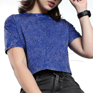 เสื้อกล้ามลำลองสำหรับออกกำลังกายฤดูร้อนใหม่ ผ้าคอตตอนย้อมสีเอซิด ทรงครอปสำหรับผู้หญิง - Product Image 1