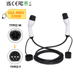 Cable de Carga Tipo 2 de 32A 480V, Cargador de Coche Eléctrico de 22KW, Cables Tipo 2 a Tipo 2, Cable de TPU Duradero de Alta Calidad para Uso en Exteriores - Product Image 6