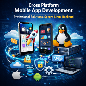 แพลตฟอร์มพัฒนาแอปมือถือแบบครบวงจรสำหรับ iOS และ Android พร้อมระบบหลังบ้านที่ใช้ Linux - Product Image 1