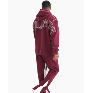 Conjunto Deportivo Unisex con Capucha Doble y Cremallera Completa, Pantalones Anchos Oversize, Estilo Hip Hop Urbano para Otoño/Invierno, 100% Algodón, Color Liso - Product Image 5
