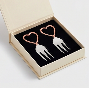 Fourchette en forme de cœur romantique, design élégant, parfaite pour les occasions spéciales, qualité supérieure, durable, couverts élégants - Product Image 6
