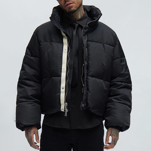 Nouvelle arrivée, veste matelassée unisexe personnalisée, vêtements décontractés de haute qualité, col montant, à capuche, vente en gros de vestes matelassées personnalisées, toutes tailles - Product Image 1