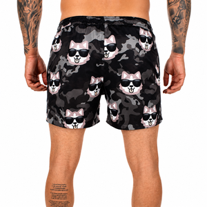 Custom <b>Men's</b> Funny Cat Print Swim Shorts Quick Dry Beach Board Shorts Camo Swim <b>Trunks</b> - Product Image 2