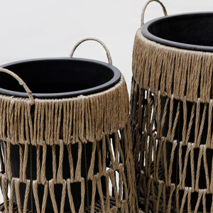 Artex Dong Thap Factory Natural Water Hyacinth <b>Seagrass</b> <b>Storage</b> <b>Baskets</b> Vietnam Handicrafts Planters Outdoor - Product Image 3