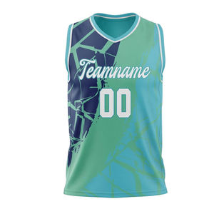 Maillots de basket-ball sur mesure respirants grande taille, dernière collection, vente chaude, 100% polyester, nom et numéro d'équipe OEM, maillot de sport d'été pour hommes - Product Image 1
