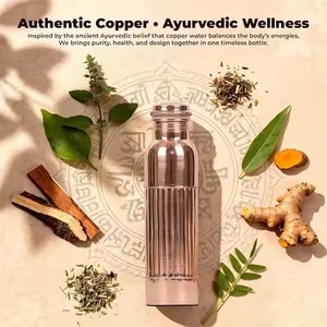 Handmade copper water bottle Eco friendly copper tumbler Vintage copper sport <b>mug</b> Best quality copper bottle - Product Image 6