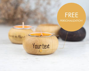 Modern Minimalist Handmade Mango Wood T-Light Holder Geometric Design Decorative <b>Candle</b> <b>Stand</b> for Religious Activities Christmas - Product Image 4