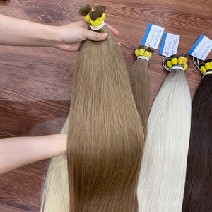 Bulk Hair Premium Vietnamese Human Hair Double Drawn Soft Silky Natural Blonde Brown Black <b>for</b> <b>Braiding</b> Wig Making <b>Extensions</b> - Product Image 4
