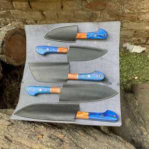 Custom Handmade <b>Knife</b> <b>Set</b> Durable Damascus Steel Blades High Quality Kitchen Tasks Chef <b>Knife</b> <b>Set</b> Available At Wholesale Rate - Product Image 4