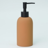 Distributeur de savon cylindrique en résine écologique, accessoire de salle de bain pour la maison et l'hôtel