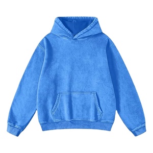 Logotipo personalizado Hombres Streetwear Pullover Sudadera con capucha de gran tamaño Lavado de algodón Sudadera con capucha Vintage Heavyweight Hoodie 2026 - Product Image 3