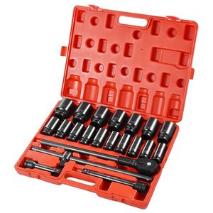 Set di 22 Chiavi a Bussola Profonde per Impatto, Attacco da 3/4 Pollici, Standard SAE, Alta Resistenza agli Urti - Product Image 1