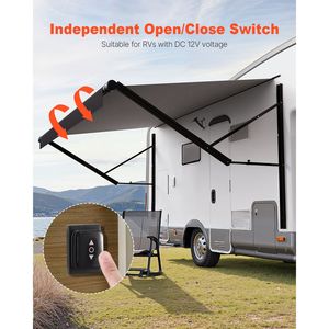 Kit Tenda Retrattile Motorizzata per Camper 20FT, Telaio in Lega di Alluminio, Tenda Esterna Rivestita in PC per Rimorchi, Adatta alla Maggior Parte dei Camper - Product Image 2