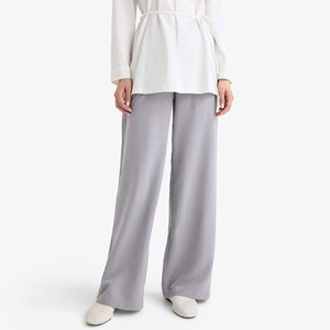 Pantalon de jogging pour femme à logo personnalisé, en molleton épais, coupe large, avec cordon de serrage, style décontracté, broderie, écologique - Product Image 5
