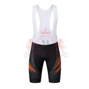 Ensemble maillot et short de cyclisme pour homme, orange et noir, à rayures diagonales, manches courtes, fermeture éclair sur le devant, pour adultes - Product Image 5