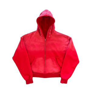 Sweat à capuche vintage oversize délavé 100 % coton, broderie de luxe avec logo personnalisé 2026, style streetwear en molleton - Product Image 5