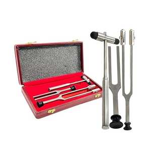 Ensemble de diapasons Rydel Seiffer, 3 pièces, instruments de diagnostic neurologique avec amortisseurs, kit d'examen neurologique en acier inoxydable - Product Image 1