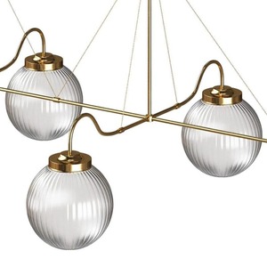 Luxurious Glass Globe Pendant <b>Light</b> With Bronze Frame And Five Shades For Living Room Or Bedroom <b>Ceiling</b> Lighting Decorations - Product Image 6