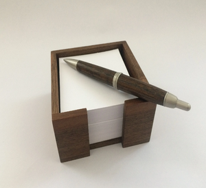 Black Walnut Wooden <b>Sticky</b> <b>notes</b> Holder Durable Design For Office Desk Decoration & <b>Sticky</b> <b>Notes</b> Storage Dispenser - Product Image 6