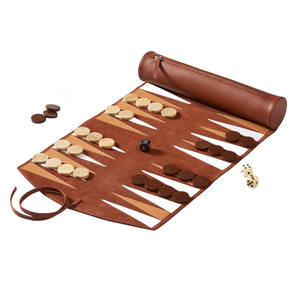 Jeu d'échecs et de backgammon enroulable en cuir PU personnalisé pour l'extérieur - Product Image 3