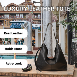 Sac fourre-tout de luxe en cuir véritable de haute qualité, style vintage minimaliste, avec une seule bandoulière, grande taille 33, vente en gros - Product Image 2