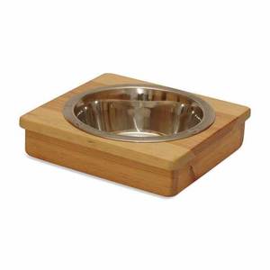 Tazón para Perros de Acero Inoxidable y Madera Ecológica, Antideslizante, Redondo, de Lujo, para Comida y Agua, con Logotipo Personalizado, Venta al Por Mayor - Product Image 2