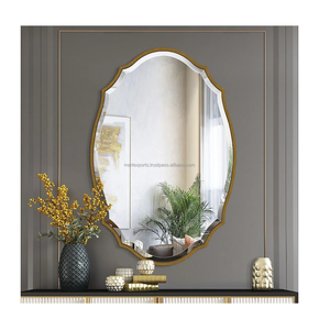 Luxury <b>Round</b> Wall <b>Mirror</b> Home Hotel Restaurant Modern <b>Gold</b> Customized Color Decorative High Quality Metal Material Wedding - Product Image 5