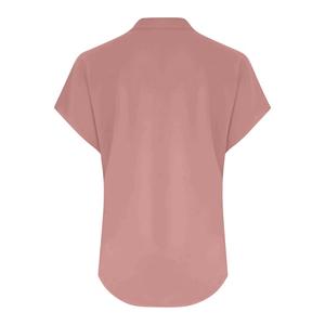Pull décontracté pour femme à col rond, boutonné sur le devant, manches courtes, en mélange de coton et élasthanne, grande taille, anti-plis, anti-boulochage, avec logo imprimé - Product Image 6