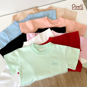 เสื้อยืดเด็กผ้าฝ้าย เสื้อผ้าเด็กชายหญิง ขายส่ง ยืดได้ 4 ทิศทาง แขนสั้น คุณภาพสูง ราคาโรงงานเวียดนาม - Product Image 1
